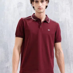 WROGN Brand Logo Polo Collar Pure Cotton Slim Fit T-shirt-picture-31