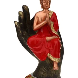 Aura Red & Black Buddha Idol Showpiece-picture-21