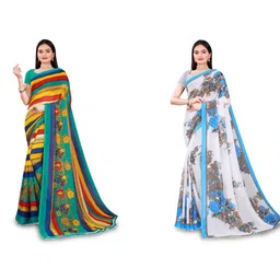 Moda Rapido Floral Pure Georgette Saree image 2