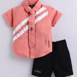LITTLE COLLARS Boys Printed Shirt with Shorts-picture-42