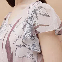 CODE by Lifestyle Floral Print Puff Sleeve Top image 5