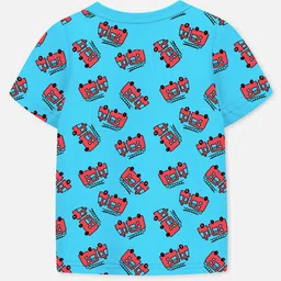 YK X Trampoline Boys Pack Of 2 Printed T-Shirts With Shorts image 3