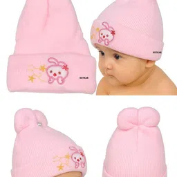 ketkar Unisex Kids Embroidered Woollen Beanie image 3