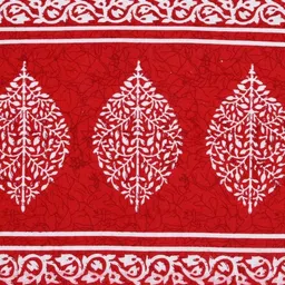 MILAAV Red Floral 144 TC Single Bedsheet with 1 Pillow Covers image 3