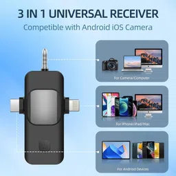 nand Wireless Bluetooth Collar Mic for Youtubers Ideal Microphone M21 Camera Microphone image 5