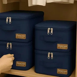 Panchhi Store Blue 6 Pieces Drawer Organiser image 4