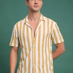 Voroxy Men Relaxed Opaque Striped Casual Shirt-picture-38