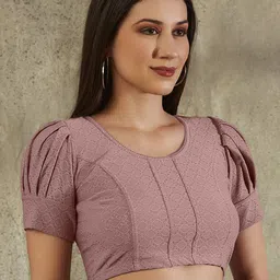 SALWAR STUDIO Embroidered Stretchable Saree Blouse image 5