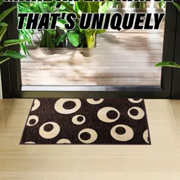 Aura Brown & Cream Colored 2 Pieces Printed Anti-Skid Doormats image 5