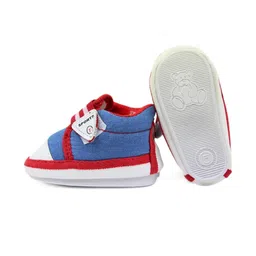 Neska Moda 12 To 15 Months Baby Boys & Girls Velcro Chu Chu Musical Shoes/ Booties (Navy Blue) image 5