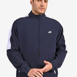 Skechers Men Mock Collar Striped Sporty Jacket-picture-35