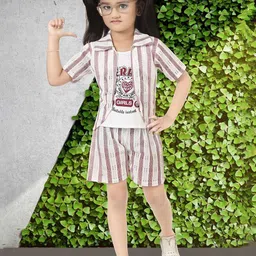 KAARIGARI Girls Printed Top With Shorts-picture-21