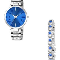 CSAMON Women Analogue Watch with Bracelet Blue Dial Titan Blue Silver Dani-picture-34