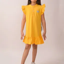 Anthrilo Flutter Sleeve Fit & Flare Dress-picture-19