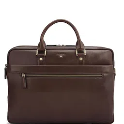 Da Milano Men Textured Leather Laptop Bag-image-0