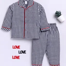 Clt.s Unisex Kids Checked Night suit-picture-16