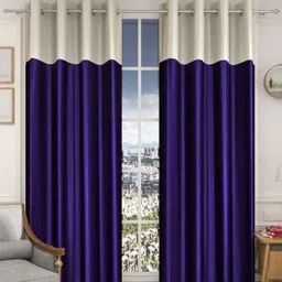 Galaxy Home Decor Purple Set of 2 Long Door Curtain-image-74