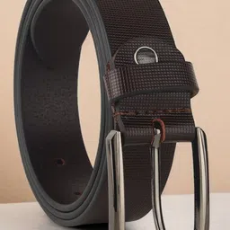 The Roadster Lifestyle Co Men Textured Leather Belt-image-38