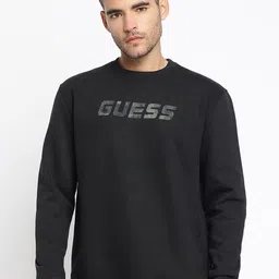 GUESS Men Brand Logo Printed Cotton Sweatshirt-picture-28