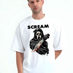 KAIDO Graphic Printed Round Neck Drop-Shoulder Sleeves Cotton Oversized T-shirt-picture-21