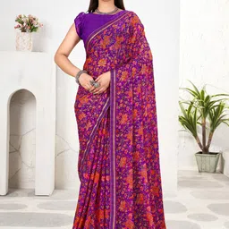 Panzora Floral Pure Chiffon Saree-picture-41