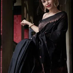 GHAN SALS Floral Zari Kanjeevaram Saree image 4