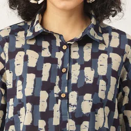 SPARSA Ethnic Motifs Print A-Line Midi Dress image 2