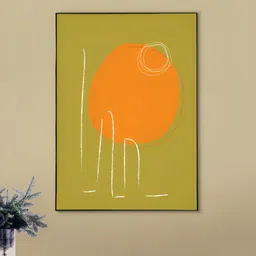 nestroots Green & Orange 1 Piece Canvas Abstract Wall Paintings-picture-12