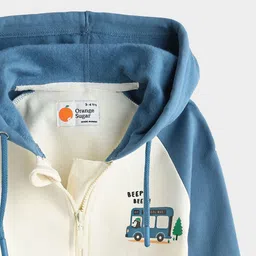 Orange Sugar Unisex Kids Colourblocked Hooded Sweatshirt image 4