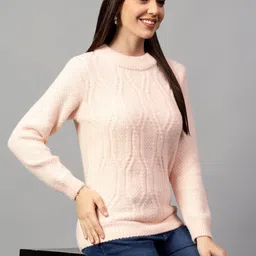 Cantabil Women Cable Knit Pullover-picture-18