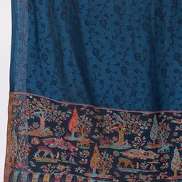 TILLAARI Floral Printed Shawl With Fringed Border image 2