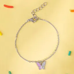 GIVA Silver Butterfly Bracelet-image-21
