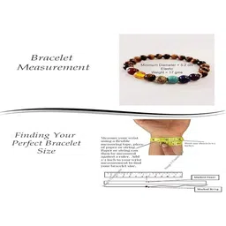 SKYZILLA Unisex Citrine & Pyrite Beaded Elasticated Bracelet image 2