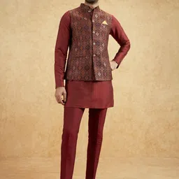 KISAH Men Regular Kurta with Trousers image 5