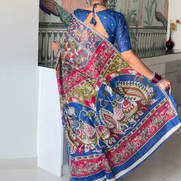 Anouk Rustic Ethnic Motifs Block Print Saree image 2