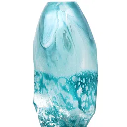 TAYHAA Blue & White Speckled Glass FlowerVases image 4