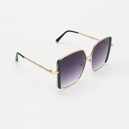 PELLE LUXUR Classic Unisex Gold Toned Frame UV Protected Sunglasses image 2