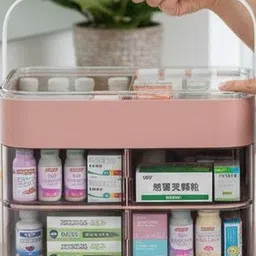 HOUSE OF QUIRK Multi-Layer Medicine Storage Box Large Capacity First Aid Medical Organizer image 5