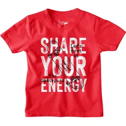 BonOrganik Boys Typography 3 Printed T-shirt image 1