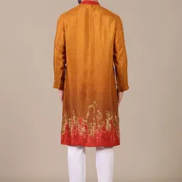 Amanush Men Dyed Thread Work Kurta image 5