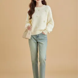 Mast & Harbour Women Pullover with Applique Detail-picture-27