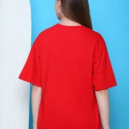 Dreambe Women Pack Of 2 Winnie The Pooh Fusion Graphic Printed Cotton Oversized T-shirts image 4