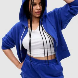 GAP Women Pure Cotton Hooded Front-Open Sweatshirt-picture-37