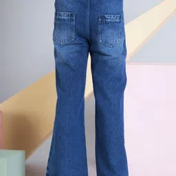 Peppermint Girls Classic Wide Leg Mid-Rise Chinos Trousers With Belt image 3