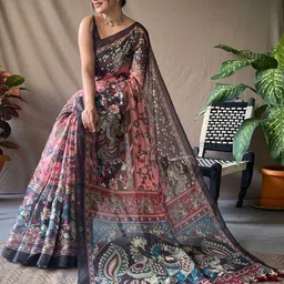 Mameraa Ethnic Motifs Art Silk Saree image 3