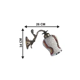 1ST TIME Multicoloured & White Textured Metal Wall Lamp image 5