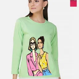 Metronaut Women 2 Printed Bio Finish Applique T-shirt-picture-38