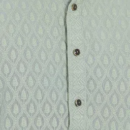 PulseIQ Men Ethnic Motifs Embroidered Thread Work Mandarin Collar Kurta image 3