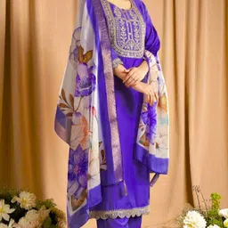 legancy Women Cotton Rayon Kurta Salwar Dupatta Set-picture-30