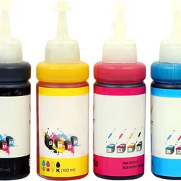 inkpoint Refill Ink For Canon Printer MG2570S B/C/Y/M 100 ML Each Bottle With Syringe Black + Tri Color Combo Pack Ink Bottle image 2